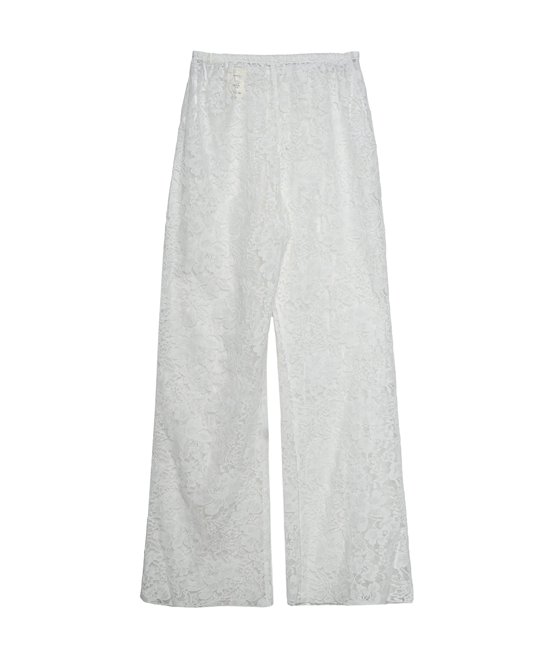 Yves Wide Leg Pants Ivory Lace