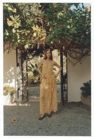 DANA BALLOON SKIRT YELLOW 3D FLOWER