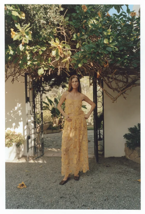 DANA BALLOON SKIRT YELLOW 3D FLOWER