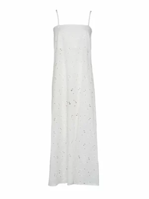 ELLE CAMI DRESS WHITE FLOWER EYELET