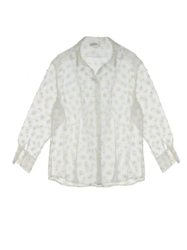PATTI BOTTONDOWN SHIRT DAISY 3D FLOWER