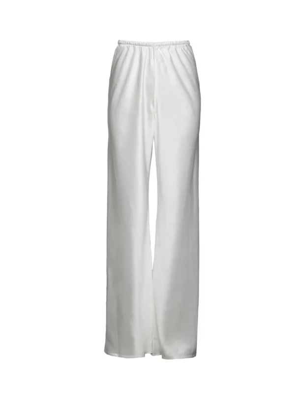 YVES WIDE LEG PANTS SILK IVORY
